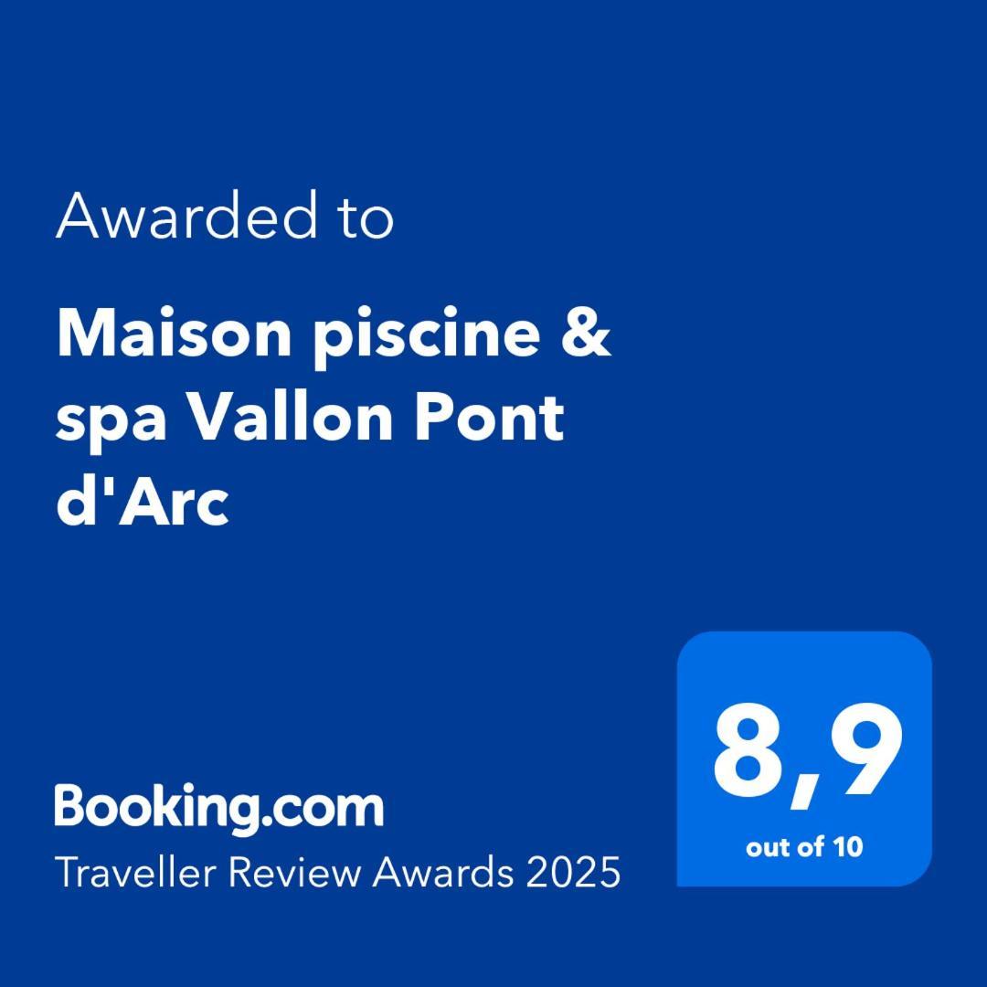 Maison Piscine & Spa Vallon Pont D'Arc מראה חיצוני תמונה